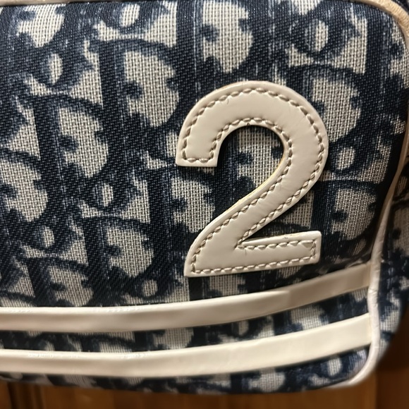 Christian Dior Trotter Oblique Crossbody Bag Authentic Navy Blue 2 - Picture 2 of 8